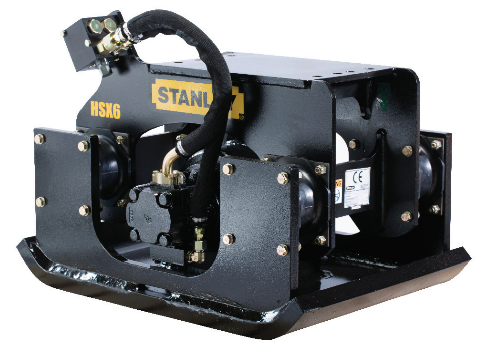 STANLEY HSX6025 - Attachable vibratory plate compactor 374 kg for excavators from 4.5 to 15 tons