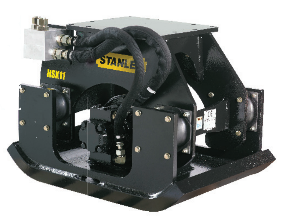 STANLEY HSX11125 - Attachable vibratory plate compactor 646 kg for excavators from 8 to 27.5 tons
